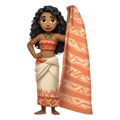 Moana with a long sarong  sticker
