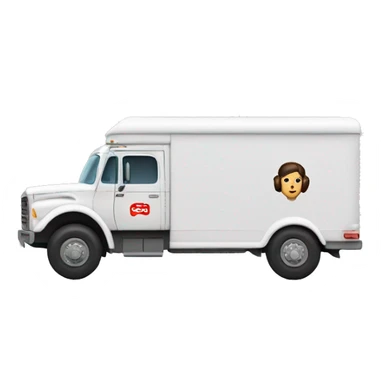Side view of 1976 very very long mail delivery truck shaped like Princess Leia sticker