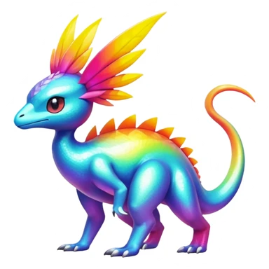 Shiny Exotic Tropical Pokémon-Fakémon-hybrid-creature (full body) sticker