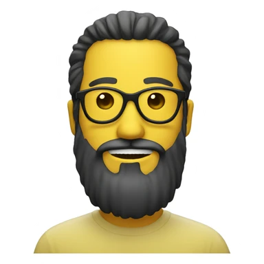 Yellow smile with dark glasses and beard sticker