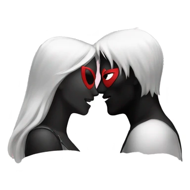 spderman kiss black cat sticker