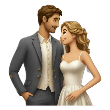 Couple romantique italien sticker
