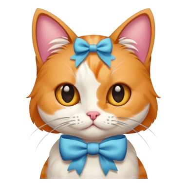 GATITA ENAMORADA CON UN MOÑO sticker