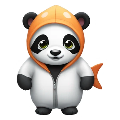 Panda in Fish suit  sticker