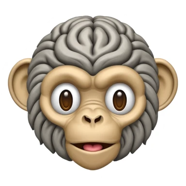 brain monkey sticker