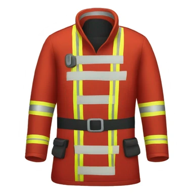 a red fireman uniform clothe item sticker