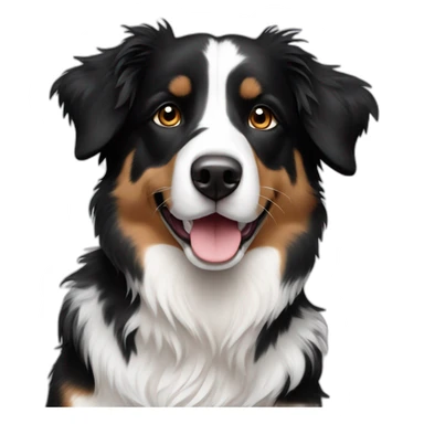 Black White Australian Shepherd without Brown  sticker
