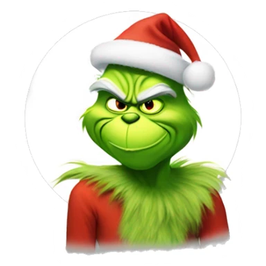 Grinch with Christmas tree sticker