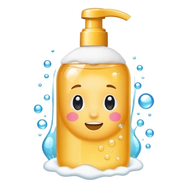 Shampoo for with foam sticker