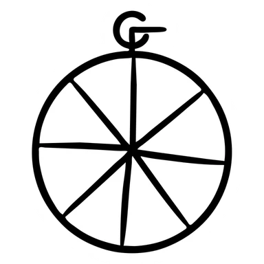 Fortune wheel with divided sections and a spinner arrow sticker