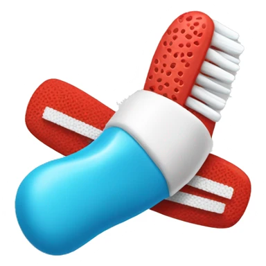 toothbrush with boxing gloves sticker