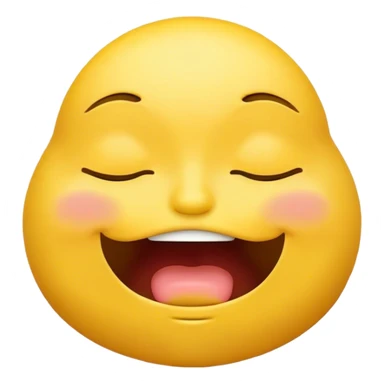 A normal yellow face emoji biting his lips with his eyes closed sticker