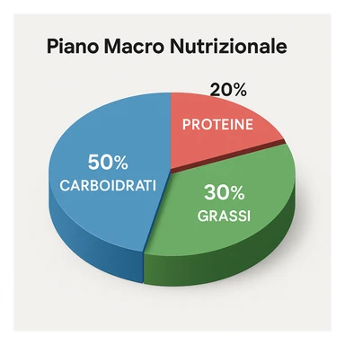 Piano A Macro nutrizionale GRAFICO in 3d in italiano sticker