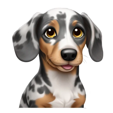 Dachshund Welpe merle hell sticker