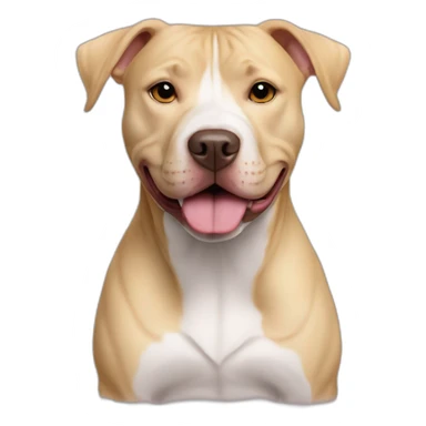 Dog mix pitbull labrator color blonde small sticker