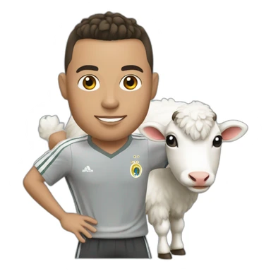 ronaldo avec une chevre sticker