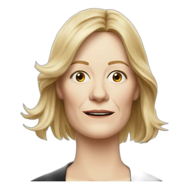 Sandra Huller german actress toni erdmann face sticker