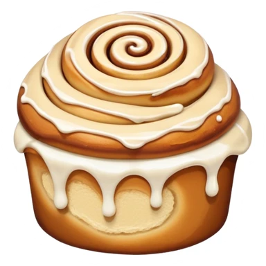 ultra realistic cinnamon roll extra frosting drip sticker