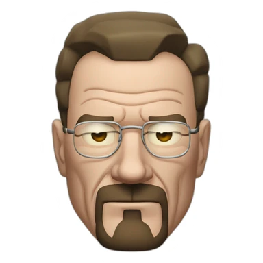 Walter White eyes closed tongune ouside sticker