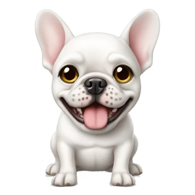White French Bulldog gives a thumbs up  sticker
