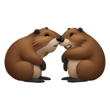 Two beavers in love sticker