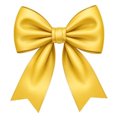 A pale yellow bow sticker