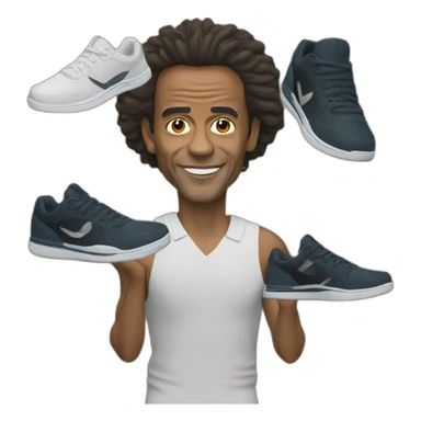 Yannick noah with shoes sticker