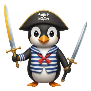 sailor pirate penguin sticker