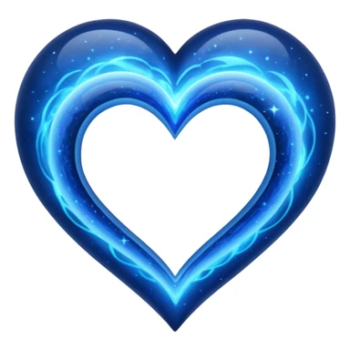 Blue cosmic heart sticker
