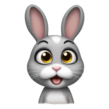 Big eyes begging bunny sticker