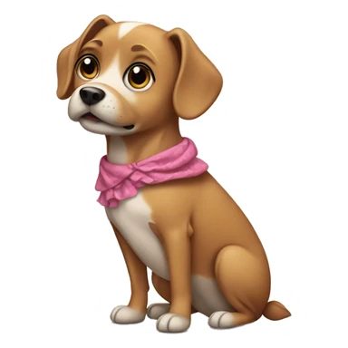 Dog wearing a dress sticker