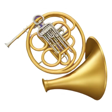 french horn PURPLE sticker