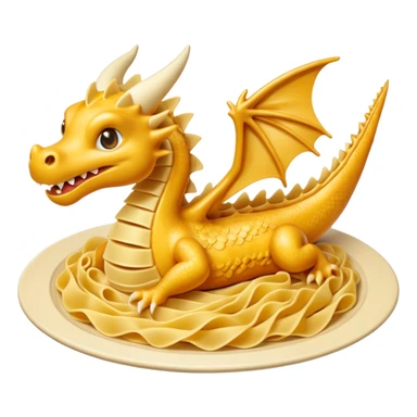 A dragon made of Cannelloni sticker