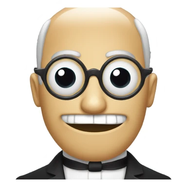 monocle with evil smile sticker