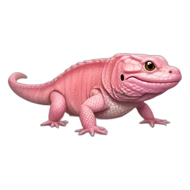 fat pink tegu lizard sticker