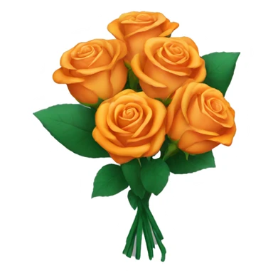 Orange rose bouquet  sticker