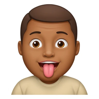 Pregnant man emoji with tongue emoji sticker