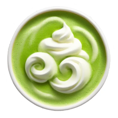 Matcha latte with whipped cream sticker