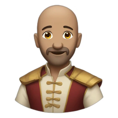 Man with bard and no hair sticker