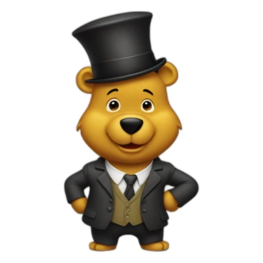 winne the pooh as a banker sticker