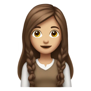 Girl with brown long hair with key in hand sticker