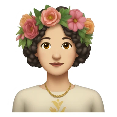 Natalia Lafourcade flower crown sticker