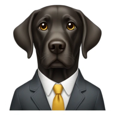 labrador wearing a suit sticker