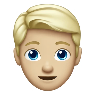 blonde boy with blue eyes in a shirt  sticker