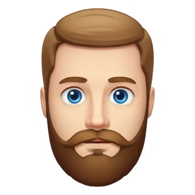 Hombre blanco con barba  sticker