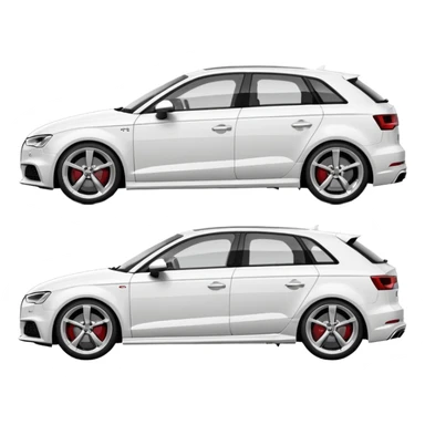 white Audi S3 8V side view clean sporty sticker