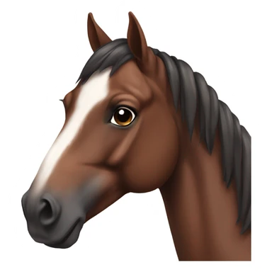 Bay horse more feminine sticker