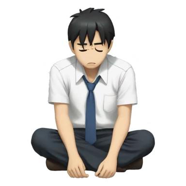 shinji ikari depressed sticker