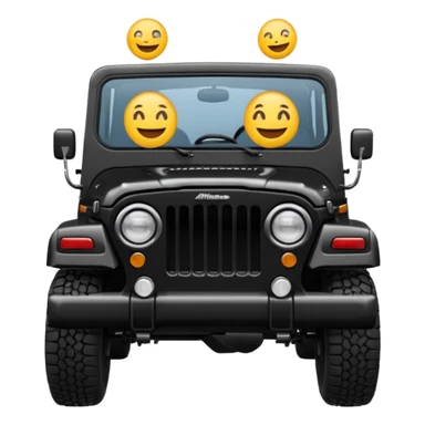 Mahindra thar black color emoji sticker