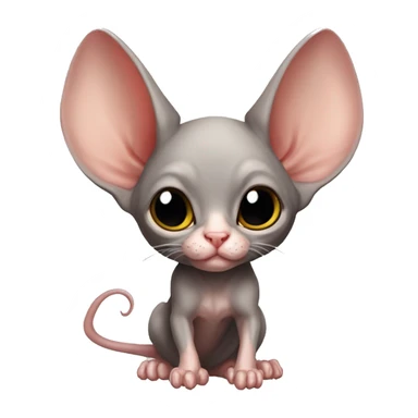Cute Bat-Winged Sphynx-Rat-Mouse-Rodent-Hybrid full body sticker
